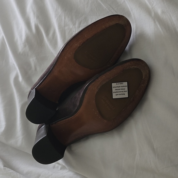 NWOT Gravati Brown Suede Penny Loafers Shoes Womens 6M Slip On - Picture 2 of 8